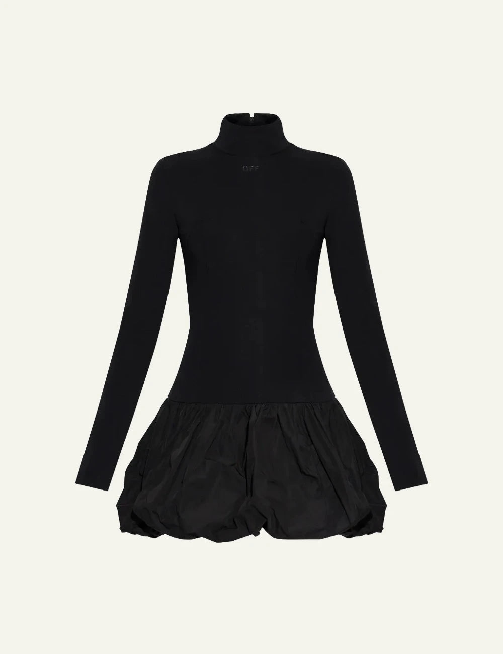 Off-White Women’s Black Stretch Balloon Mini Dress