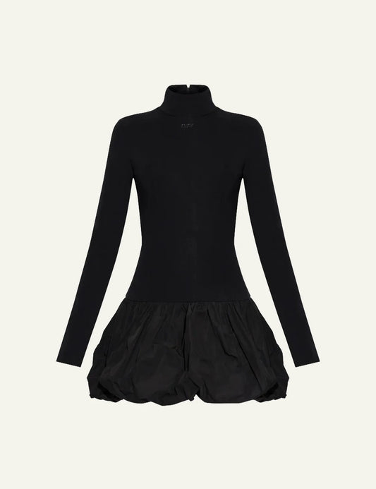 Off-White Women’s Black Stretch Balloon Mini Dress