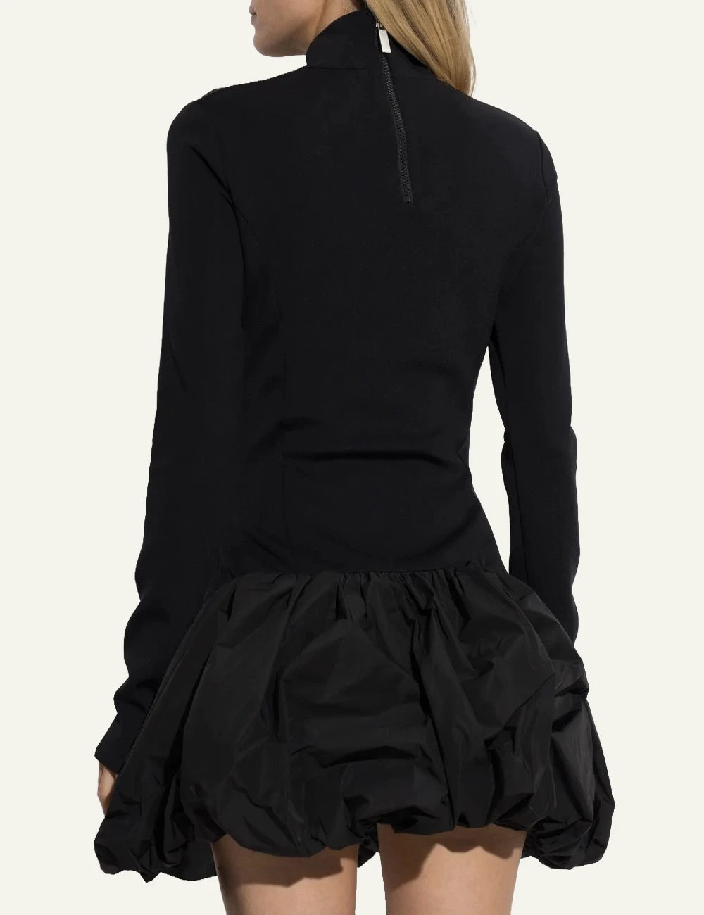 Off-White Women’s Black Stretch Balloon Mini Dress back