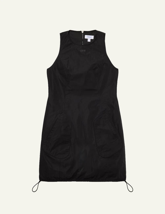 Off-White Women’s Black Technical Taffeta Pocket Mini Dress