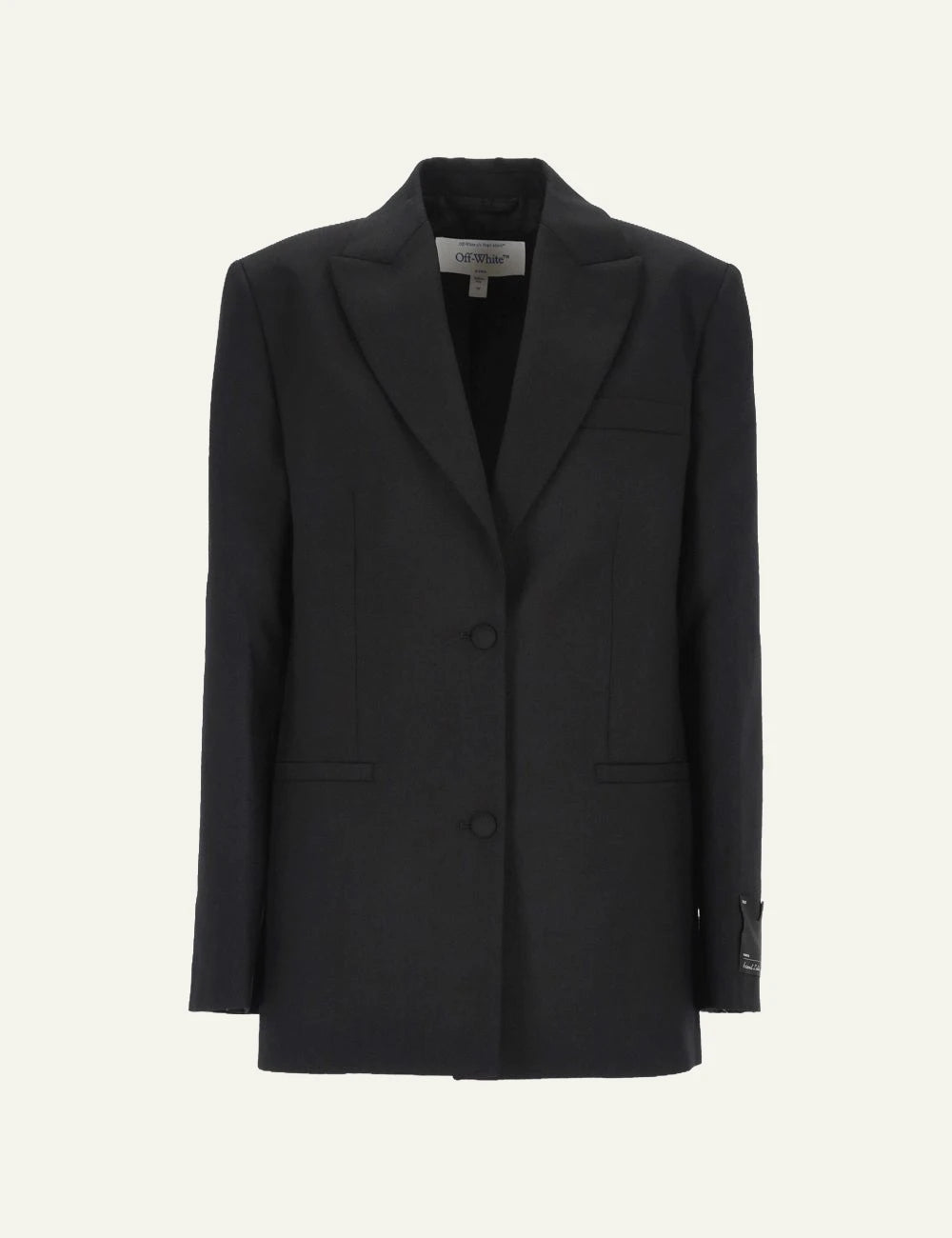 Off-White Women’s Black Virgin Wool Logo Blazer