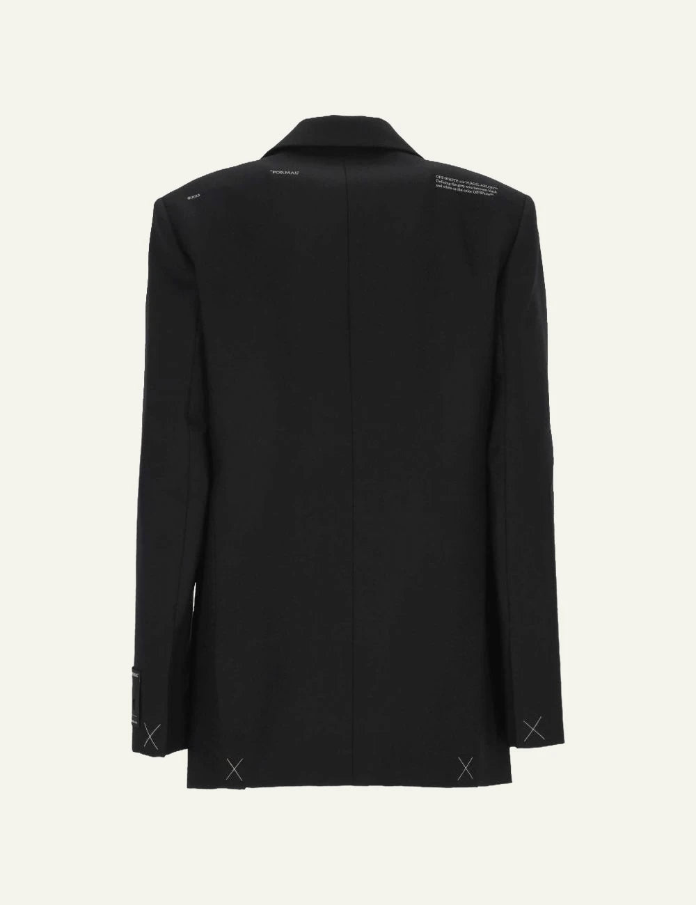 Off-White Women’s Black Virgin Wool Logo Blazer back