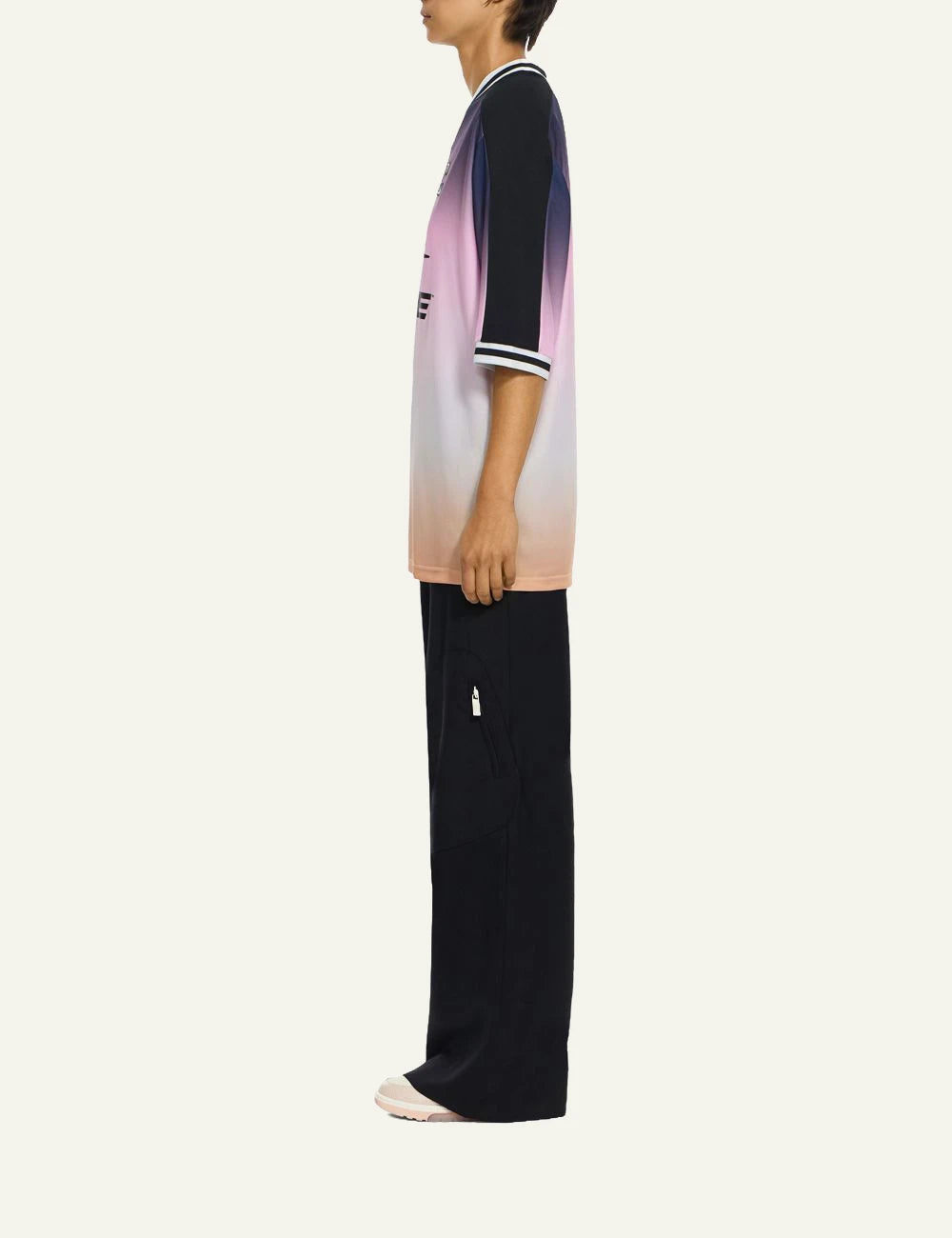 Off-White Women’s Black Virgin Wool Wide-Leg Trousers side