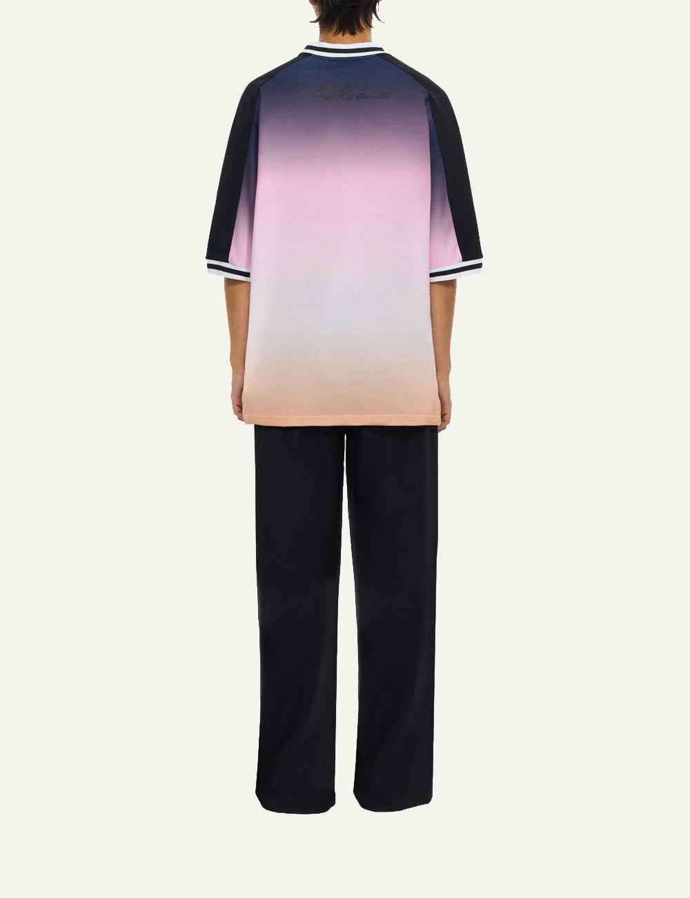 Off-White Women’s Black Virgin Wool Wide-Leg Trousers back