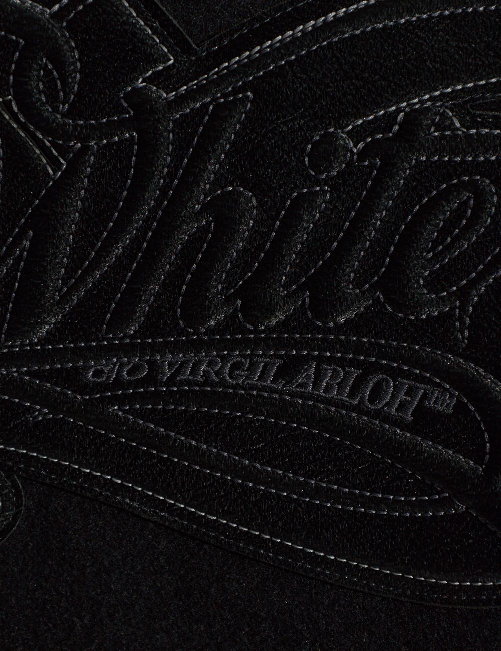 Off-White Women’s Black Wool Blend Embroidered Bomber Jacket detail