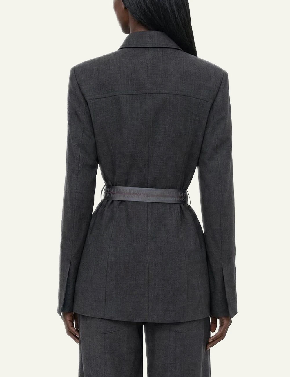 Off-White Women’s Grey Wool Belted Blazer back