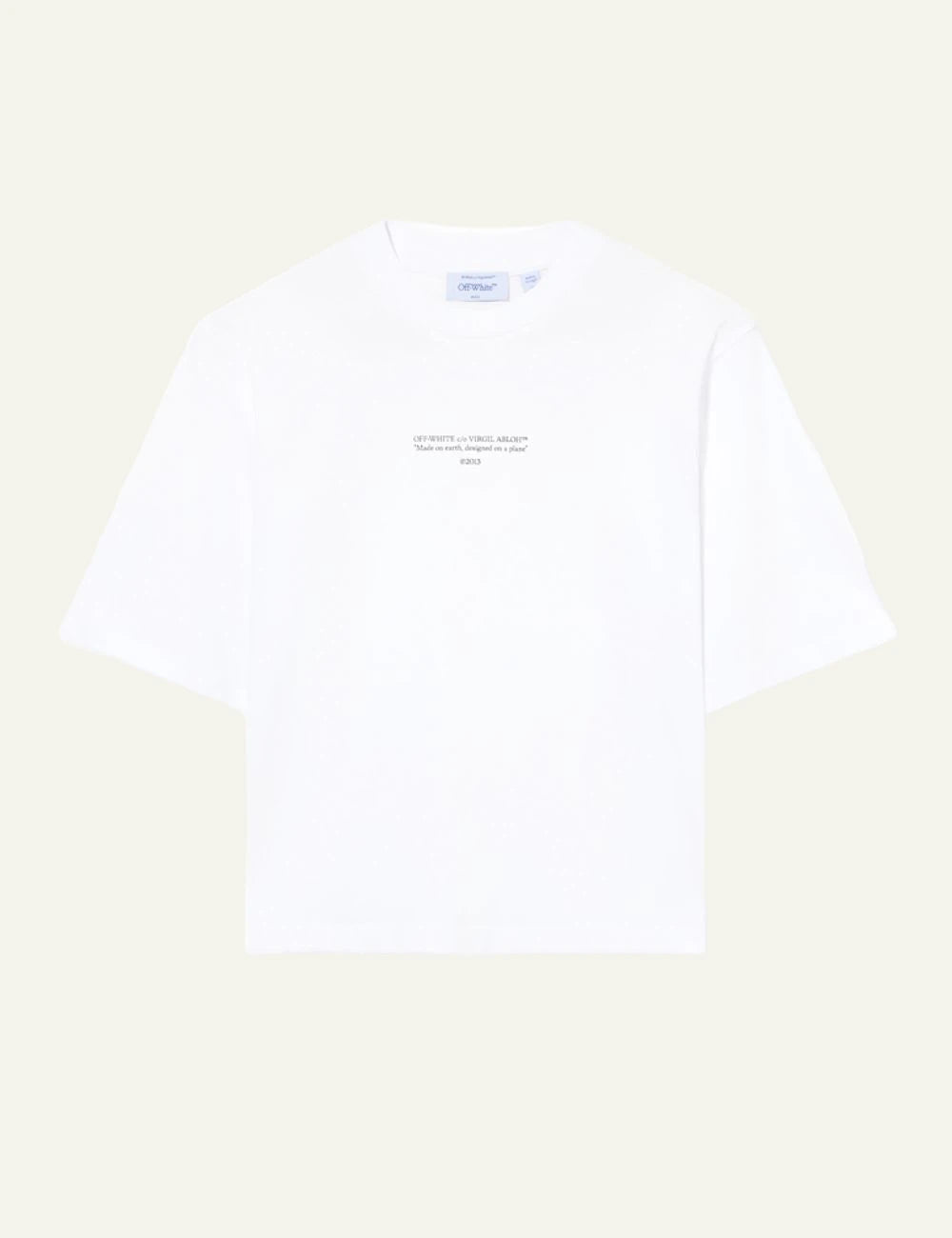 Off-White Women’s White Cotton Boxy Statement T-Shirt
