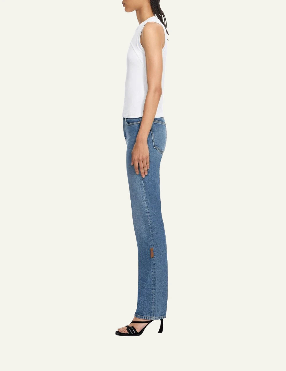  Off-White Women’s White Ribbed Logo Tank Top side