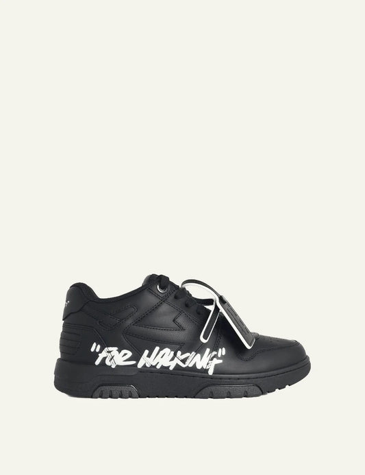Off-White OOO For Walking sneaker black graphic side view