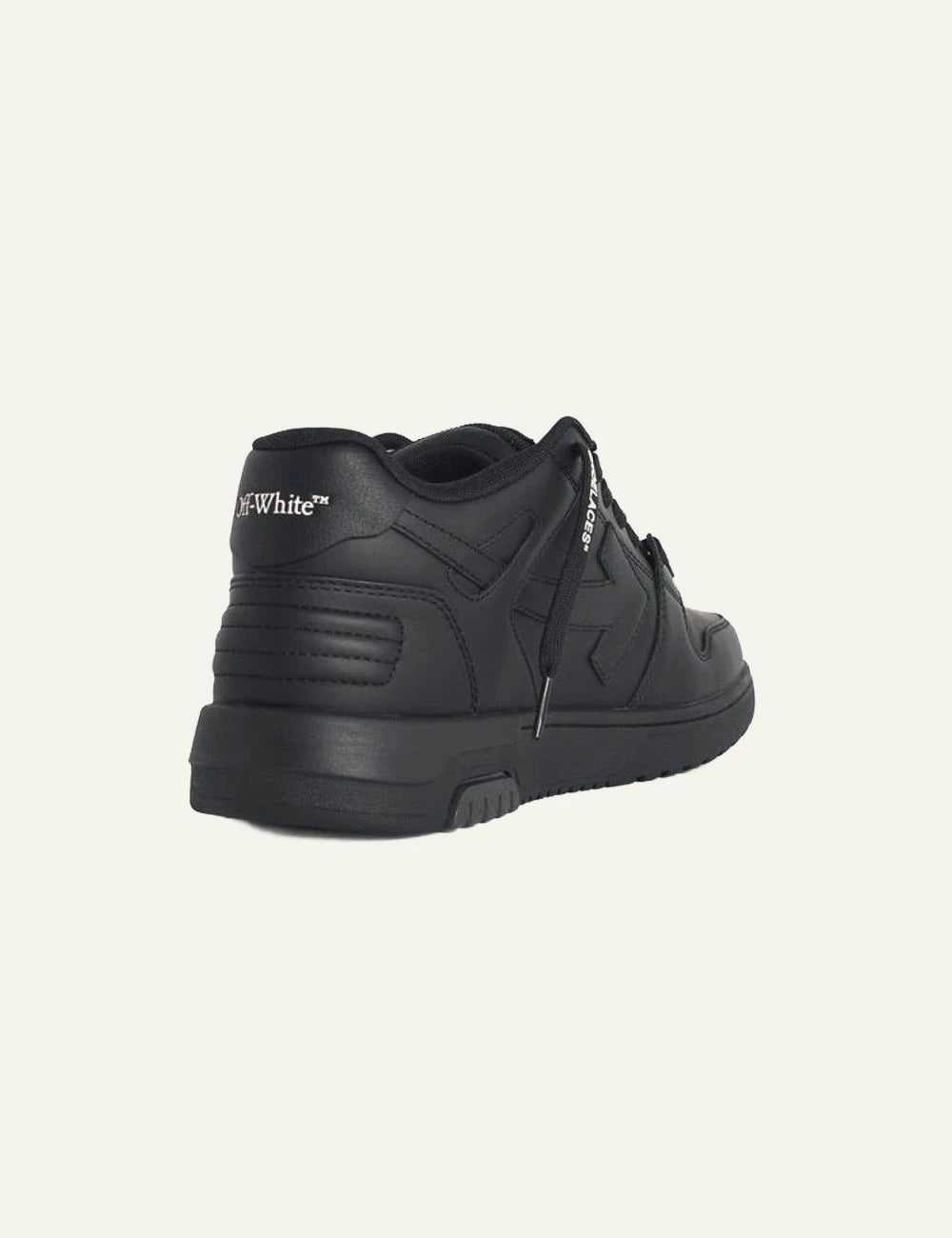Off-White OOO For Walking sneaker black graphic back view