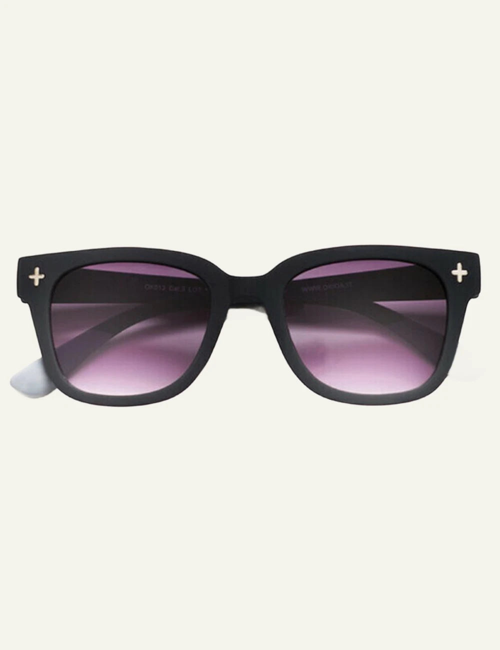Okkia black grey sunglasses black gradient front