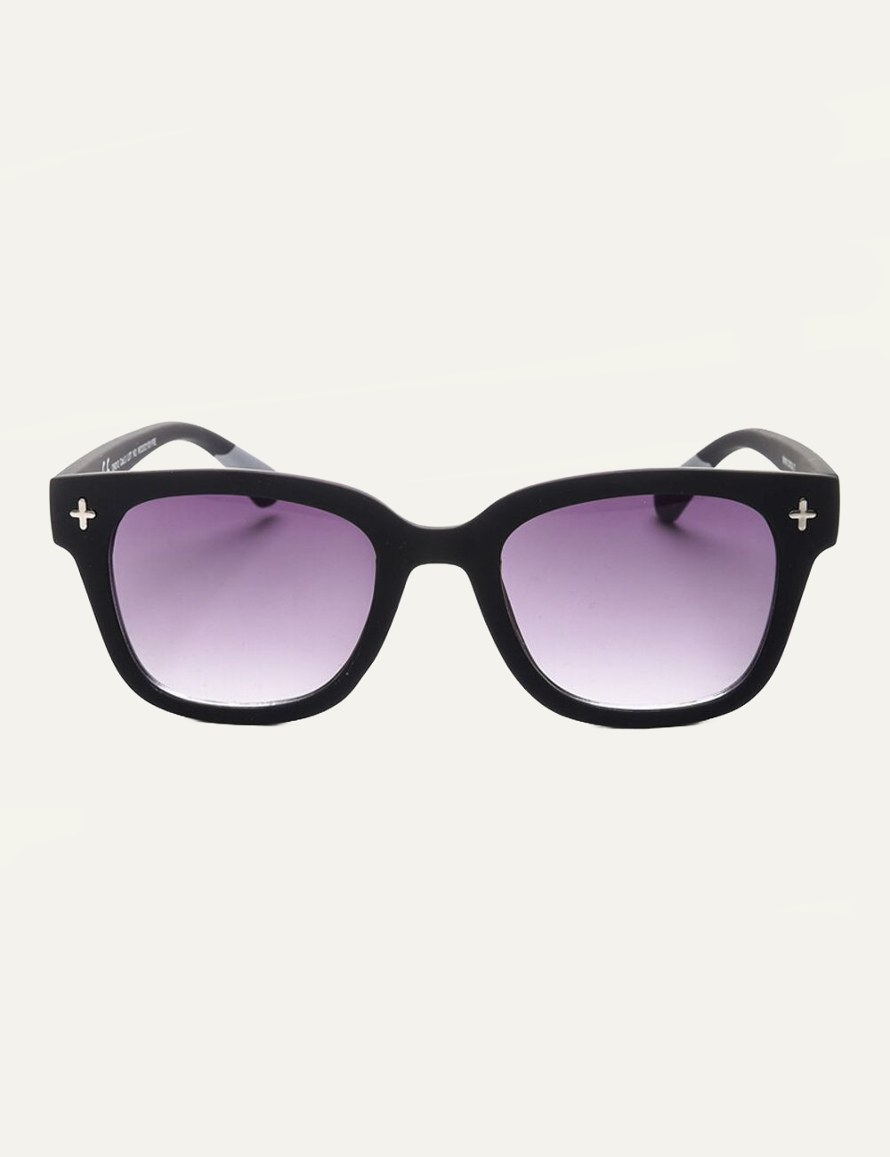 Okkia black grey sunglasses black gradient front detail