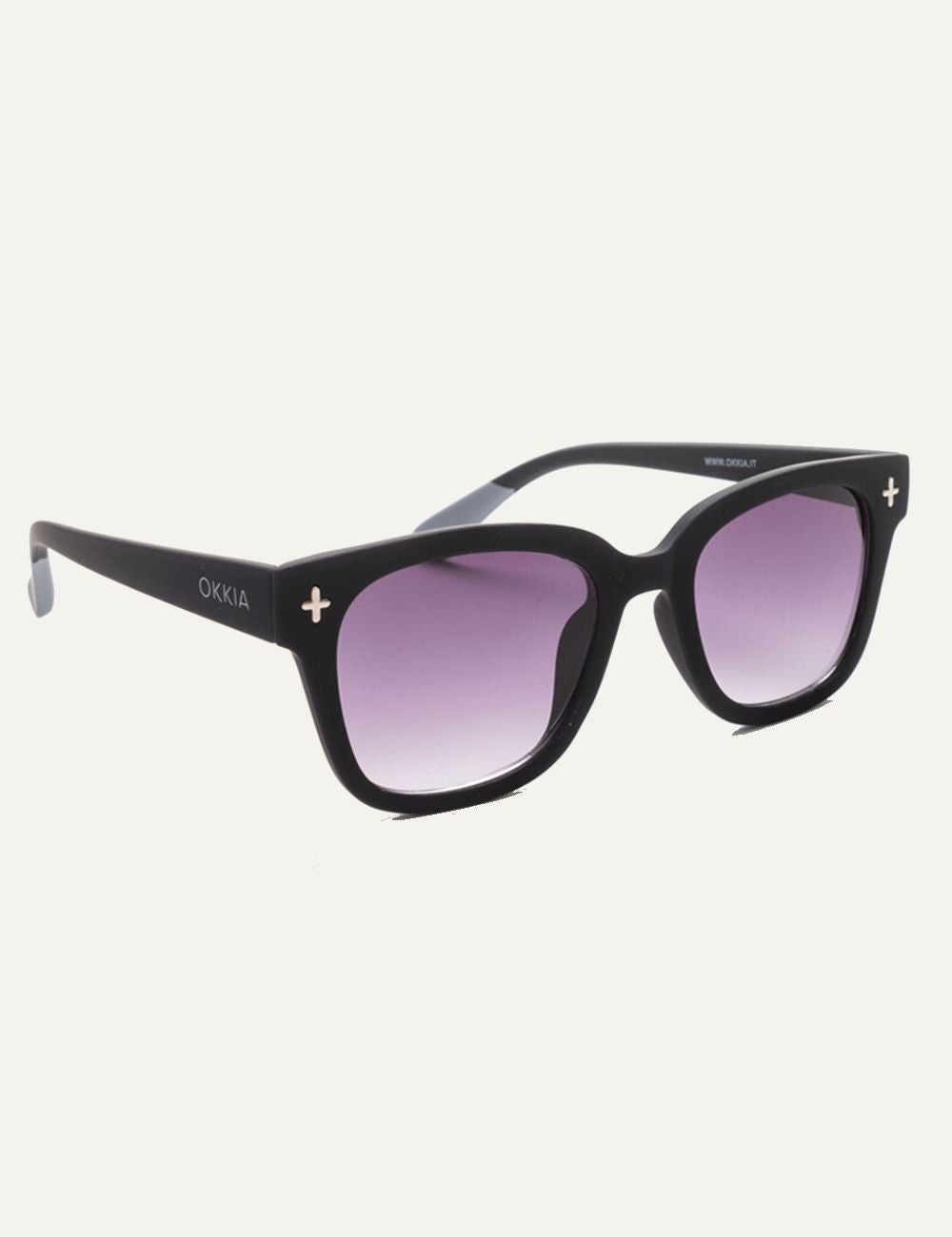 Okkia black grey sunglasses black gradient side