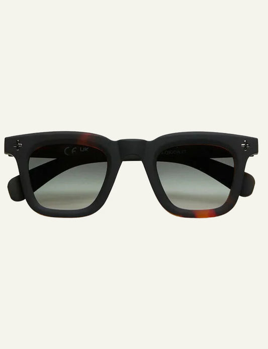 Okkia black havana sunglasses gradient lenses front