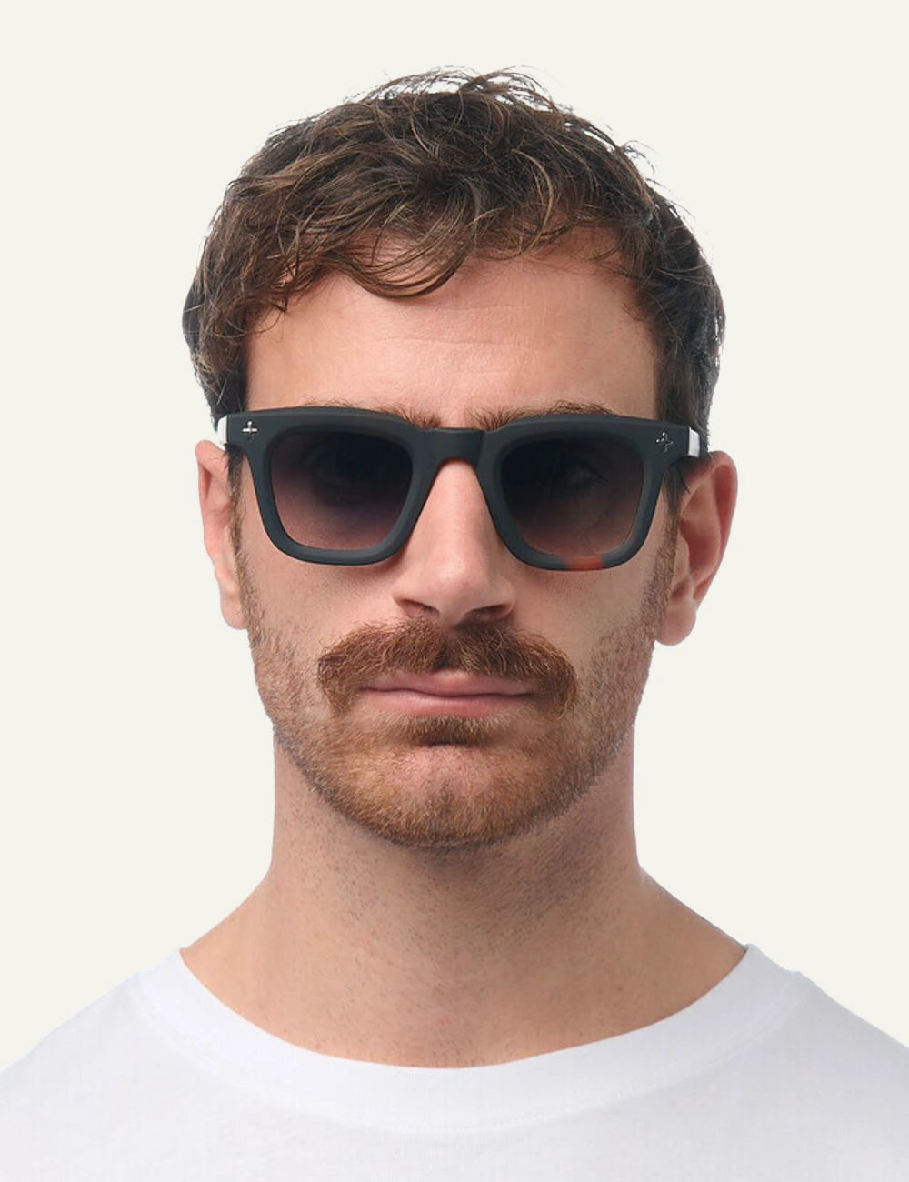 Okkia black havana sunglasses gradient lenses front man