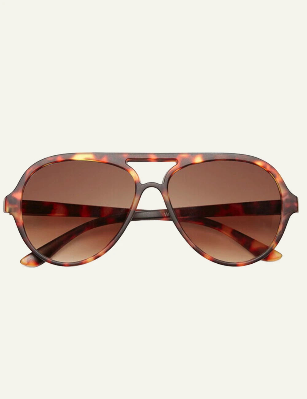 Okkia classic havana aviator sunglasses brown gradient front