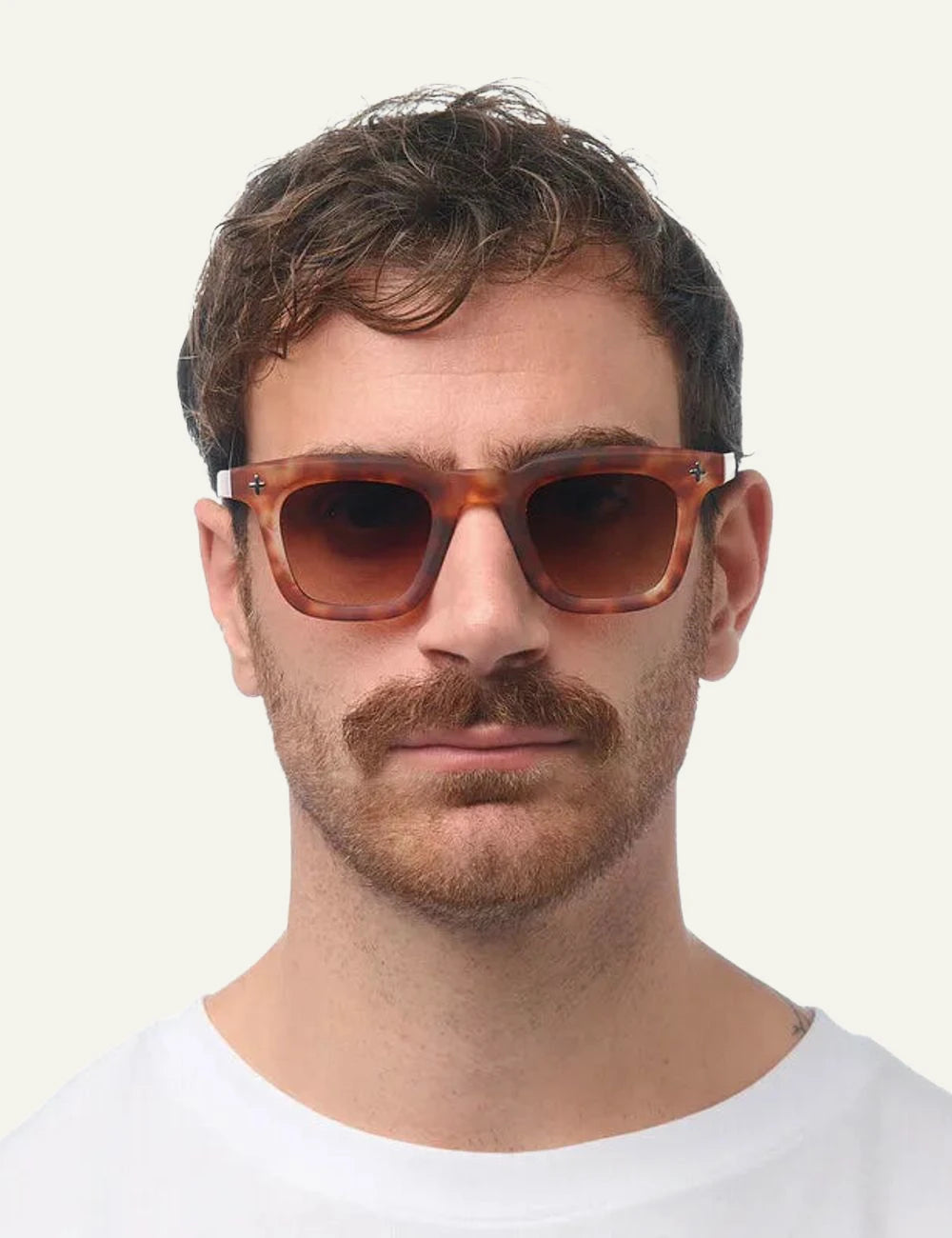 Okkia Firenze sunglasses sahara havana brown gradient front detail