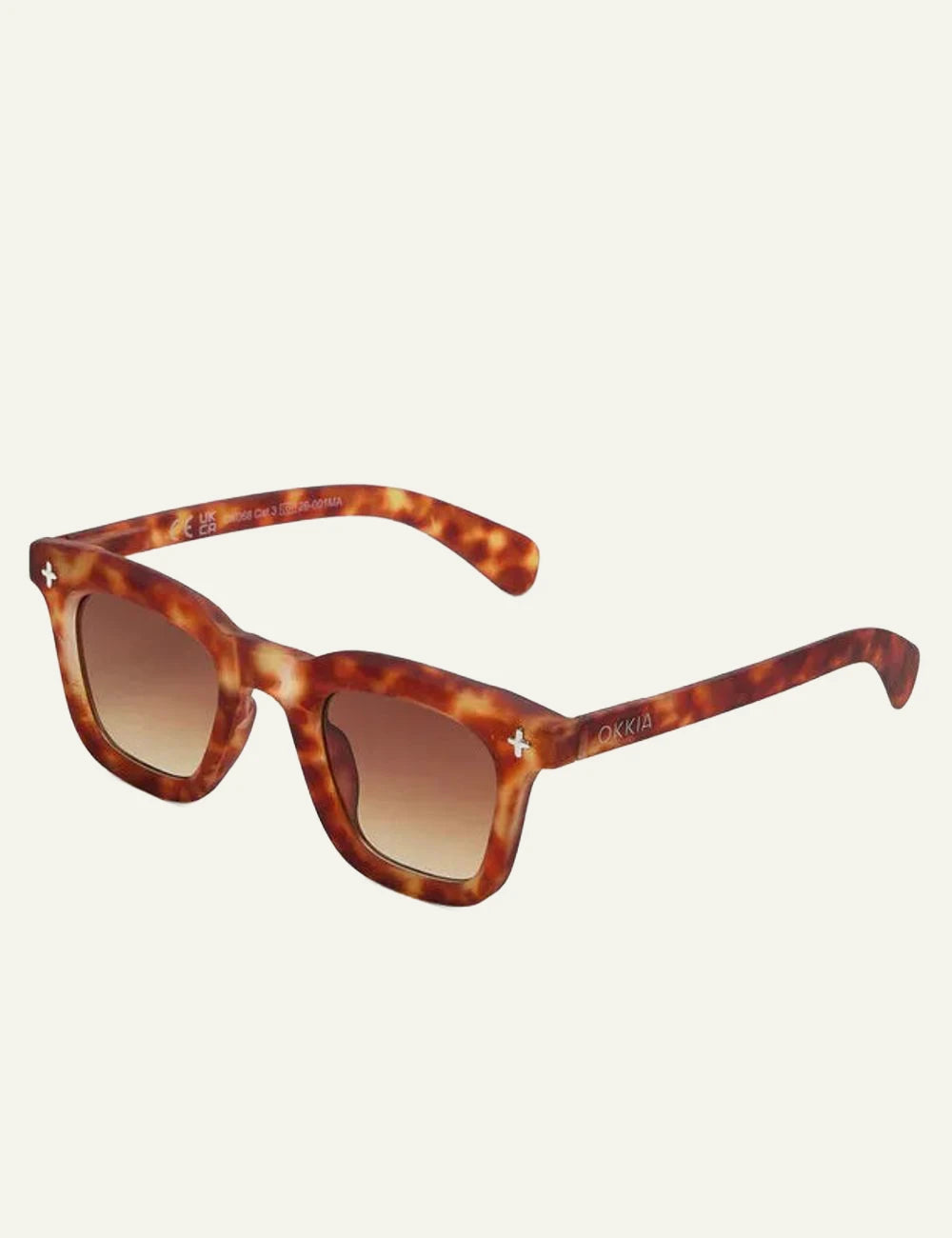 Okkia Firenze sunglasses sahara havana brown gradient side