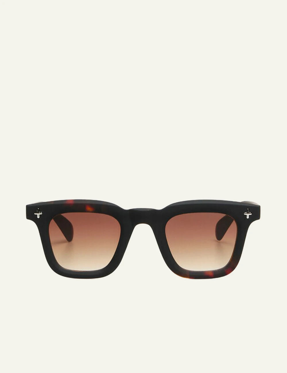 Okkia havana black sunglasses brown gradient front detail