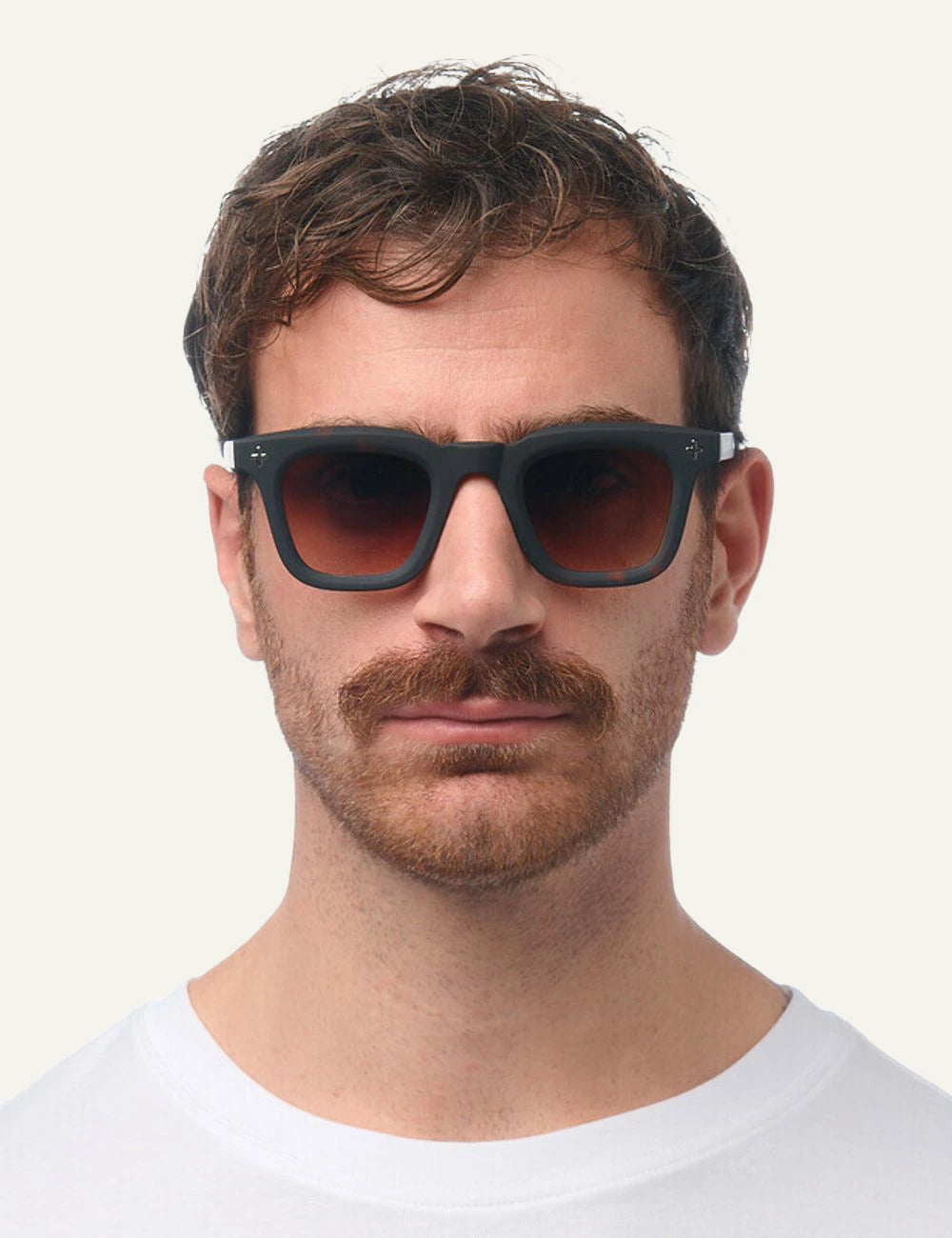 Okkia havana black sunglasses brown gradient front man