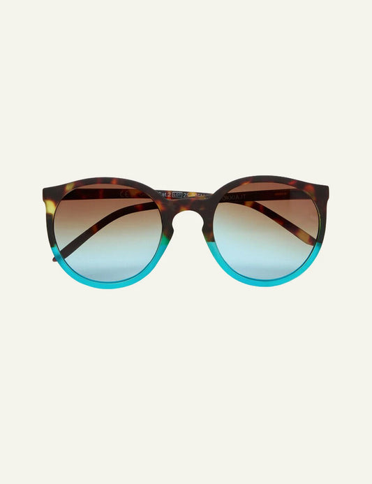 Okkia havana blue round sunglasses gradient front
