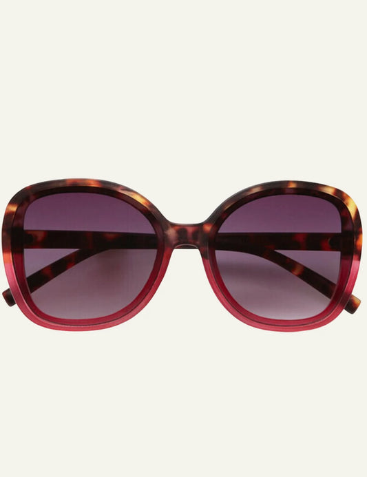 Okkia havana pink oversized sunglasses black gradient front
