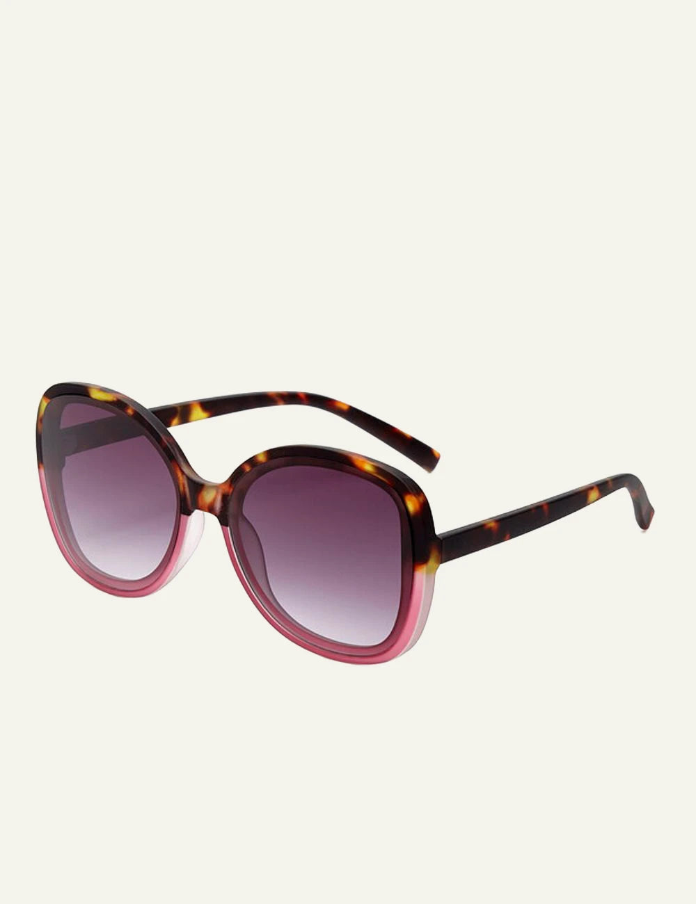 Okkia havana pink oversized sunglasses black gradient side