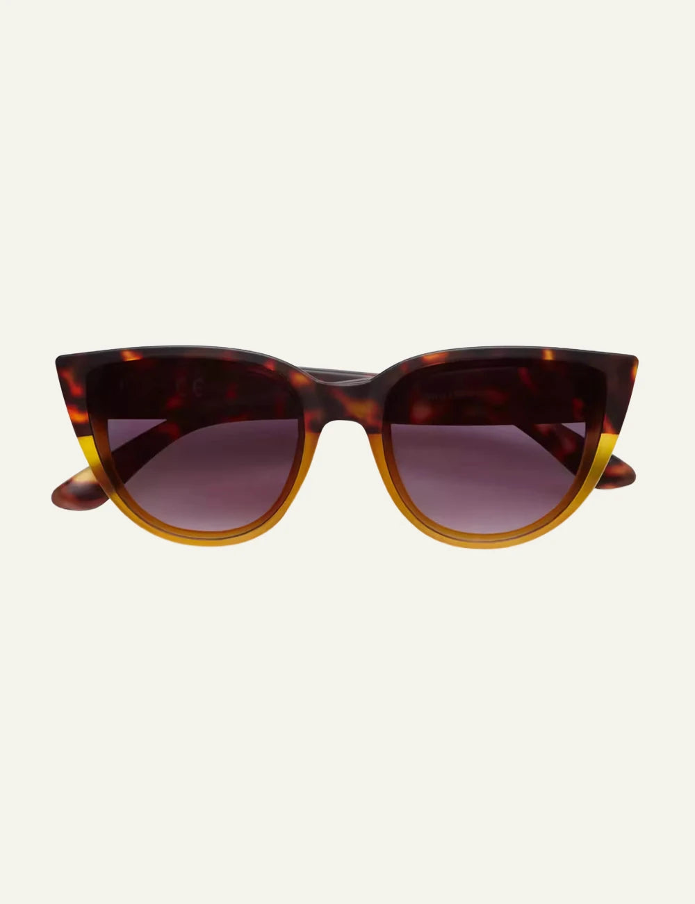 Okkia classic havana cat eye sunglasses gradient front