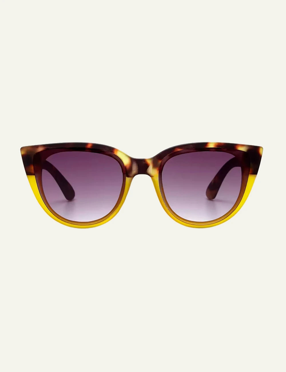 Okkia classic havana cat eye sunglasses gradient front model