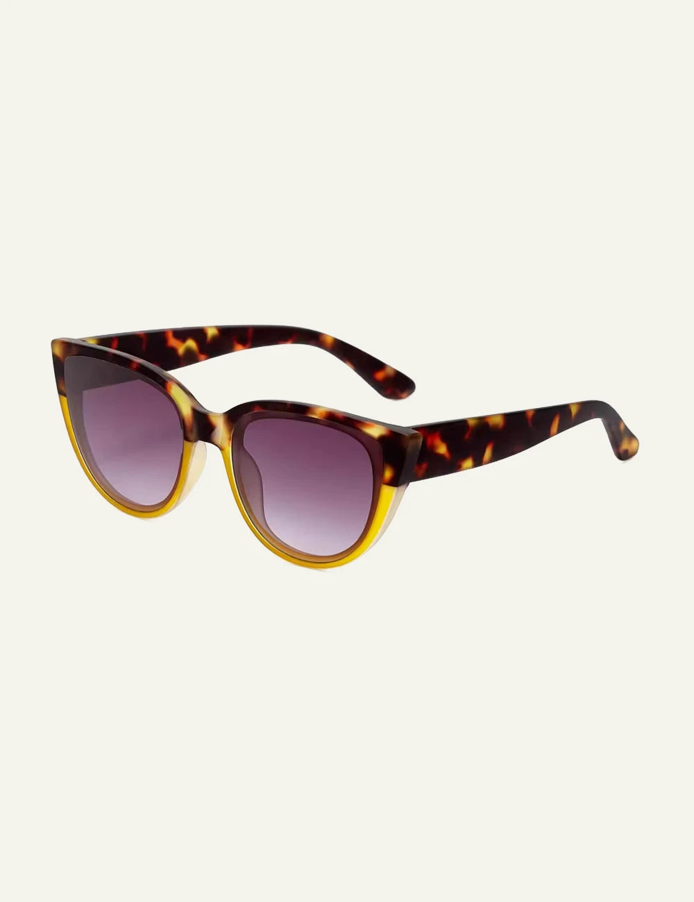 Okkia classic havana cat eye sunglasses gradient side