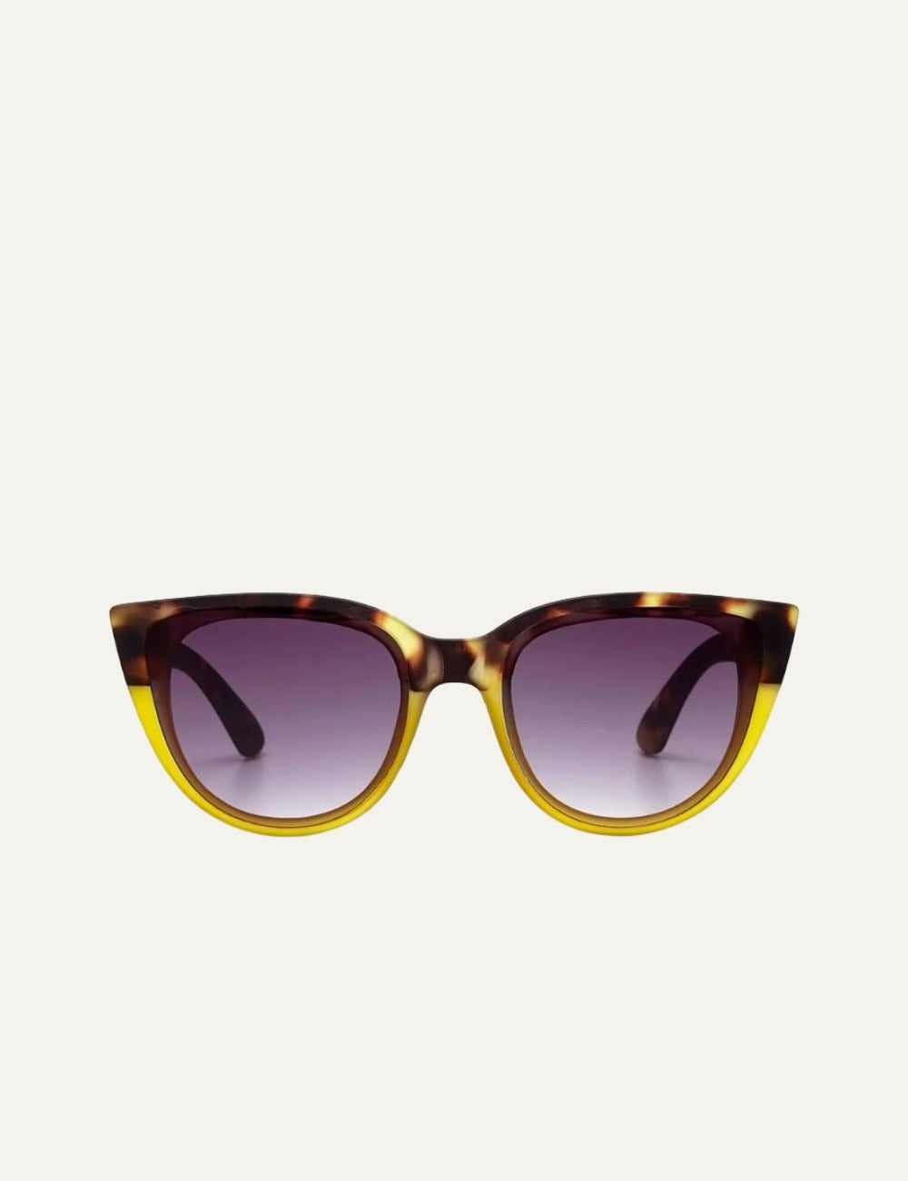 Okkia Silvia tortoise butterfly sunglasses brown polarized front detail