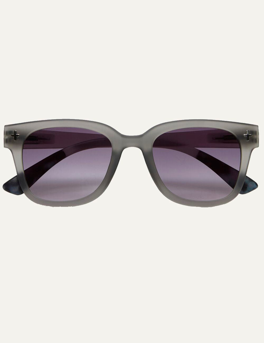 Okkia translucent smoke sunglasses black gradient front