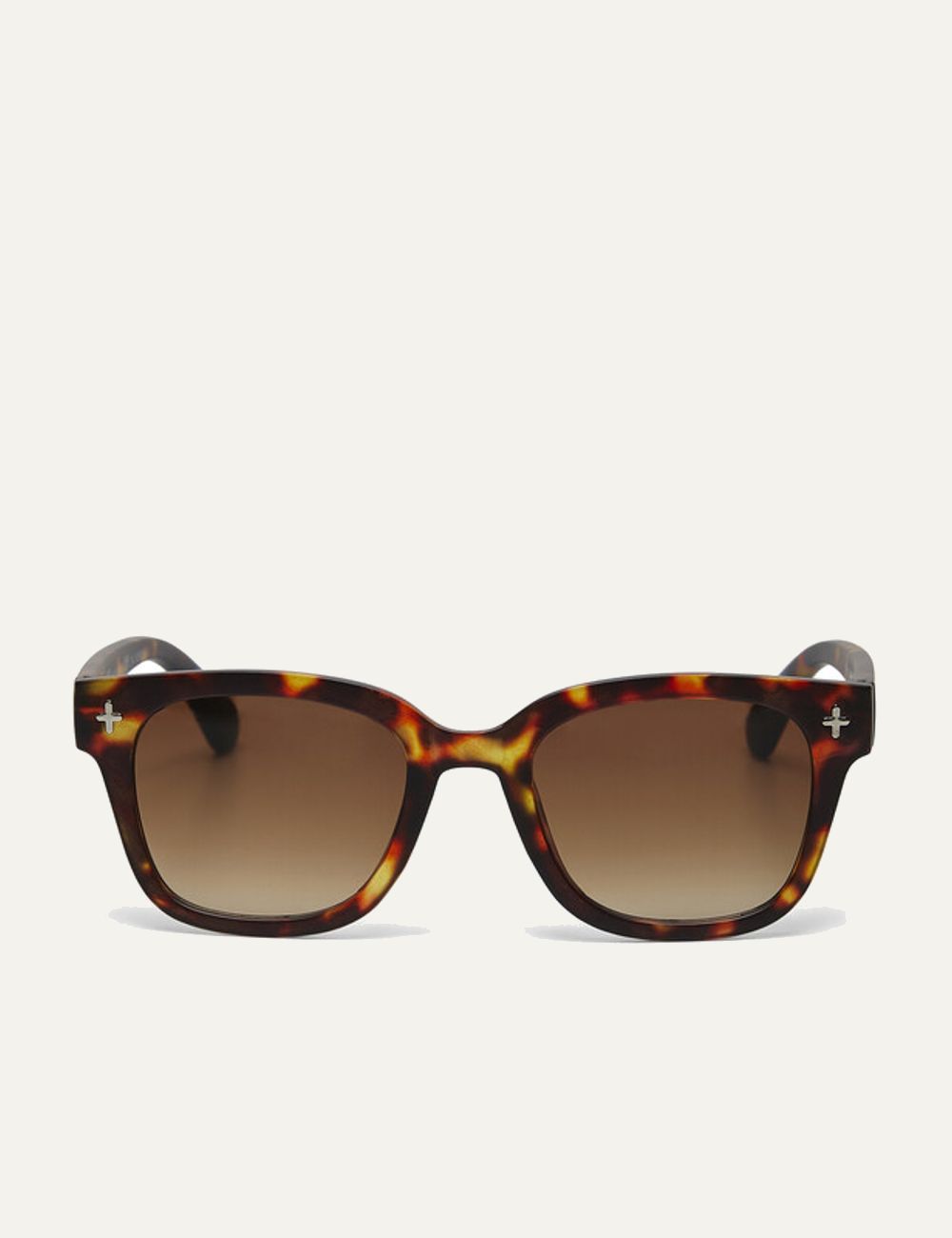 Okkia translucent smoke sunglasses black gradient front detail