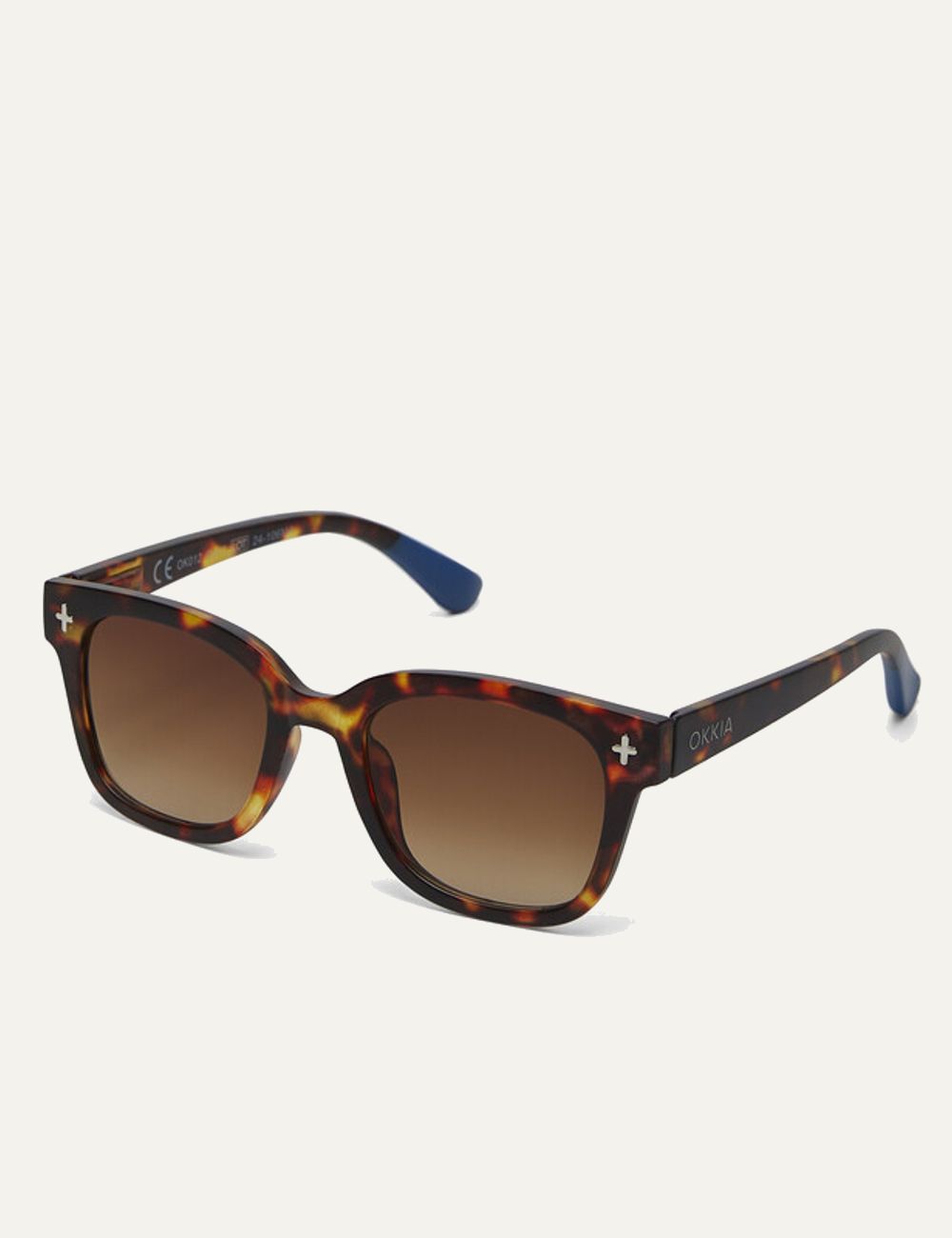 Okkia translucent smoke sunglasses black gradient side