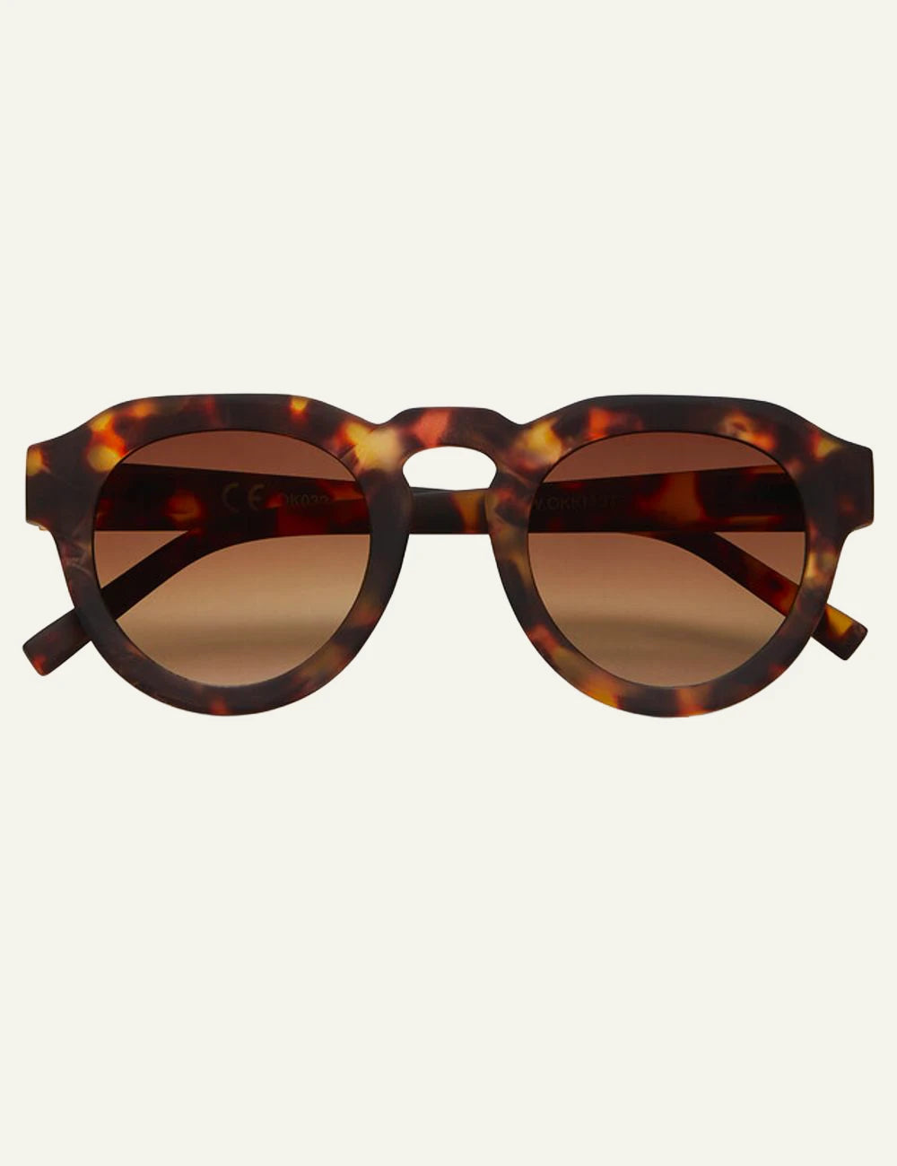 Okkia Zeno classic havana round sunglasses brown gradient front