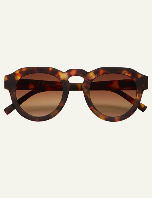 Okkia Zeno classic havana round sunglasses brown gradient front