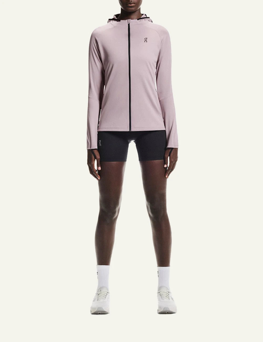 On Climate Zip Hoodie pink women front 