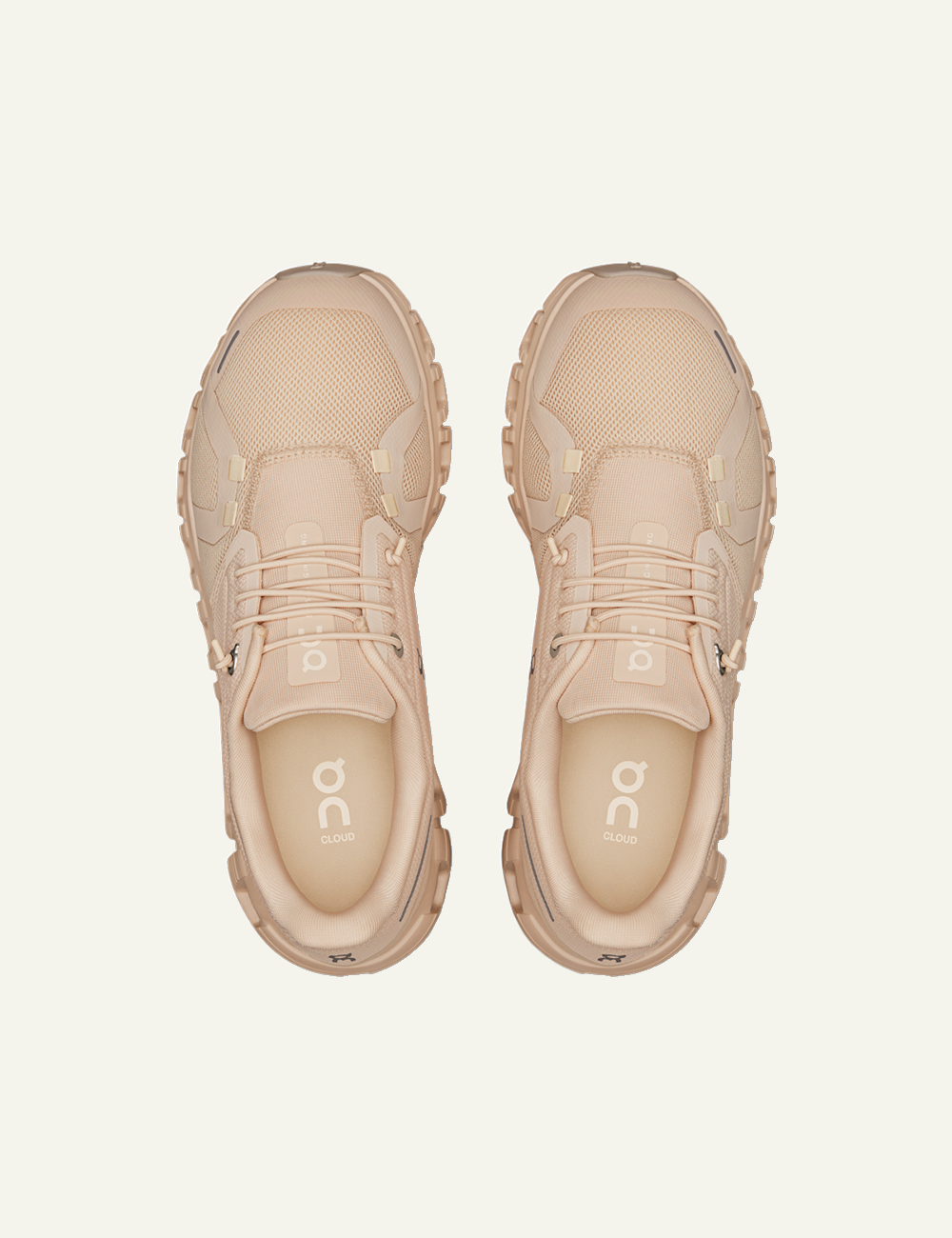 On Cloud 6 sneaker beige top view