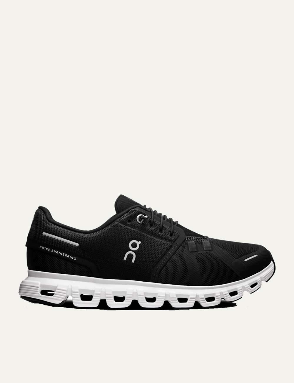 On Cloud 6 black white sneakers side view