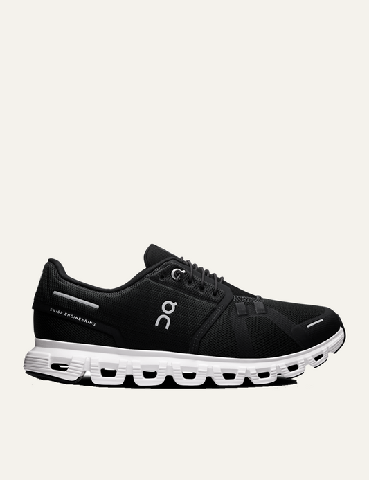 On Cloud 6 black white sneakers side view