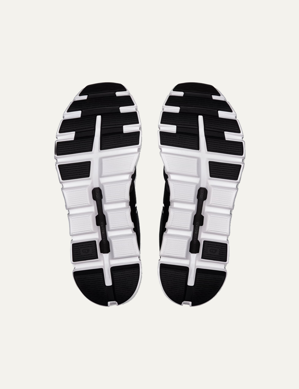 On Cloud 6 black white sneakers sole view