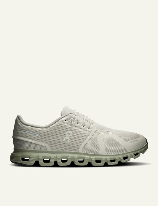 On Cloud 6 Brume Olive sneakers with CloudTec cushioning