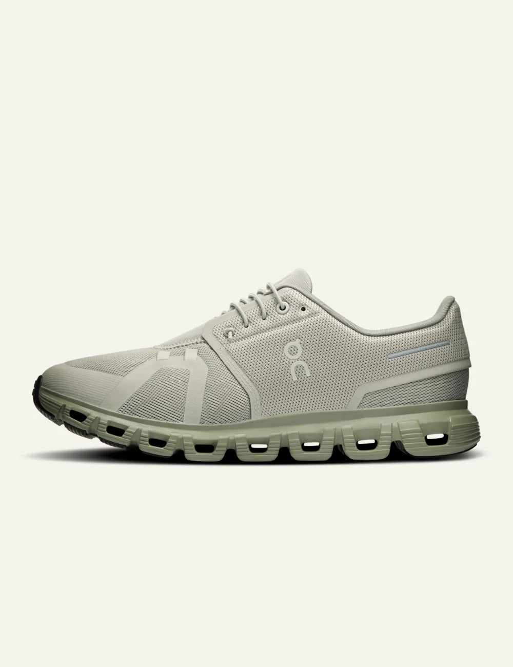 On Cloud 6 Brume Olive sneakers with CloudTec cushioning side