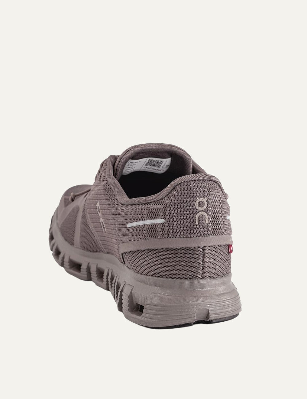 on cloud 6 mauve grey side lifestyle sneakers back