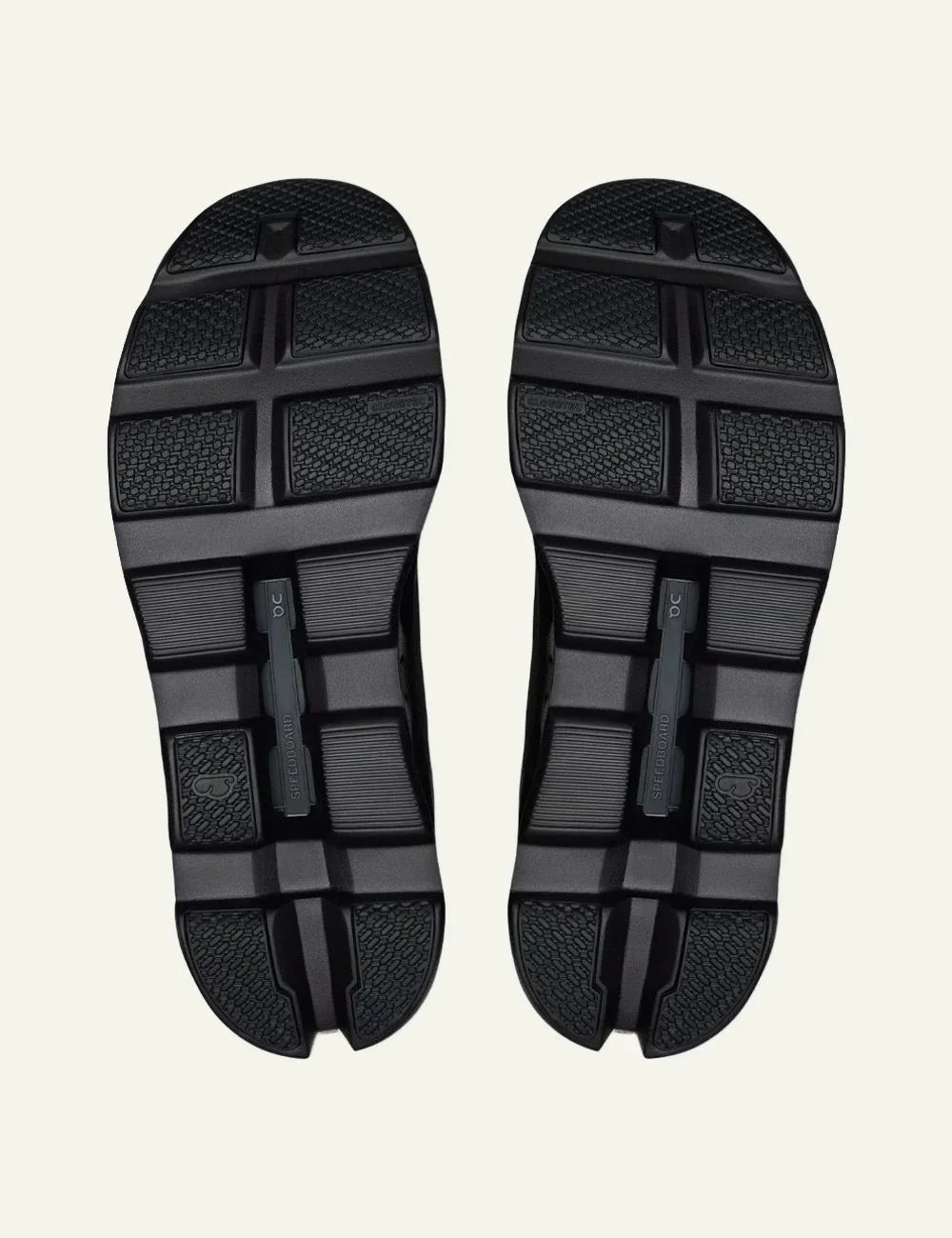 On Cloudmonster Running Sneakers Total Black Sole View