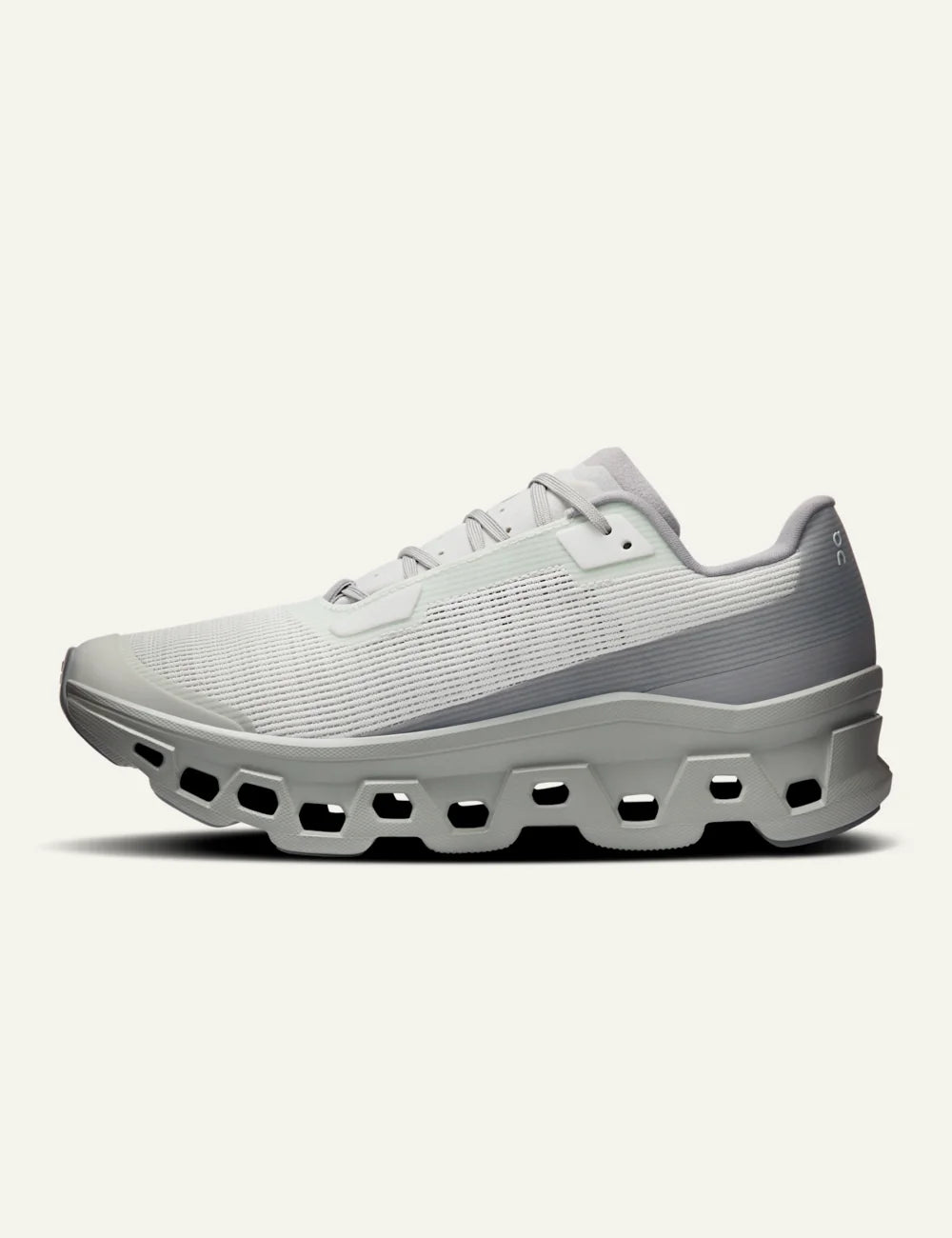 On Cloudmonster Void sneaker grey profil view