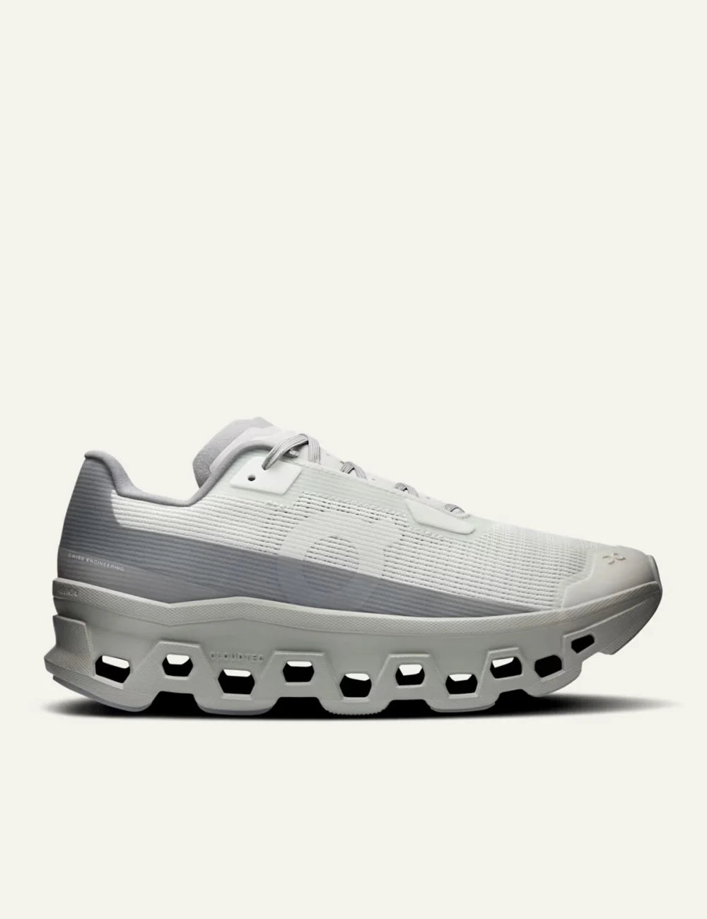 On Cloudmonster Void sneaker grey side view