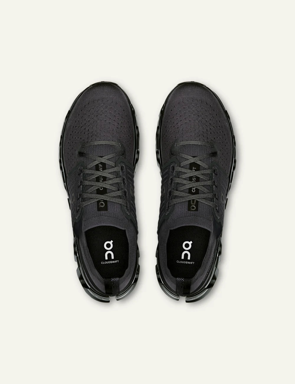 On Cloudswift 4 sneaker black running top view