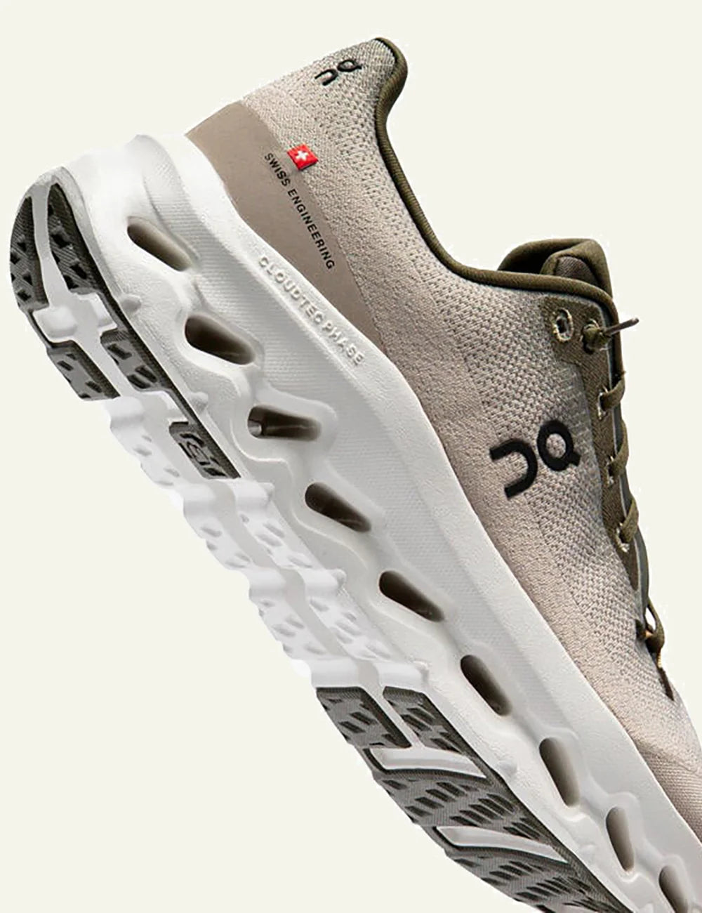 On Cloudtilt olive desert sneakers back logo