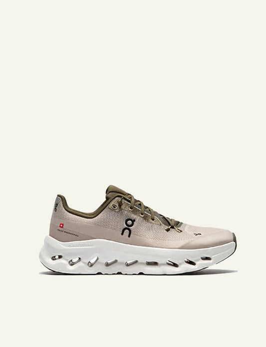 On Cloudtilt olive desert sneakers side logo